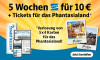 Text: 5 Wochen Zeitung für 10 € inklusive Tickets für das Phantasialand, Verlosung von 5x4 Karten